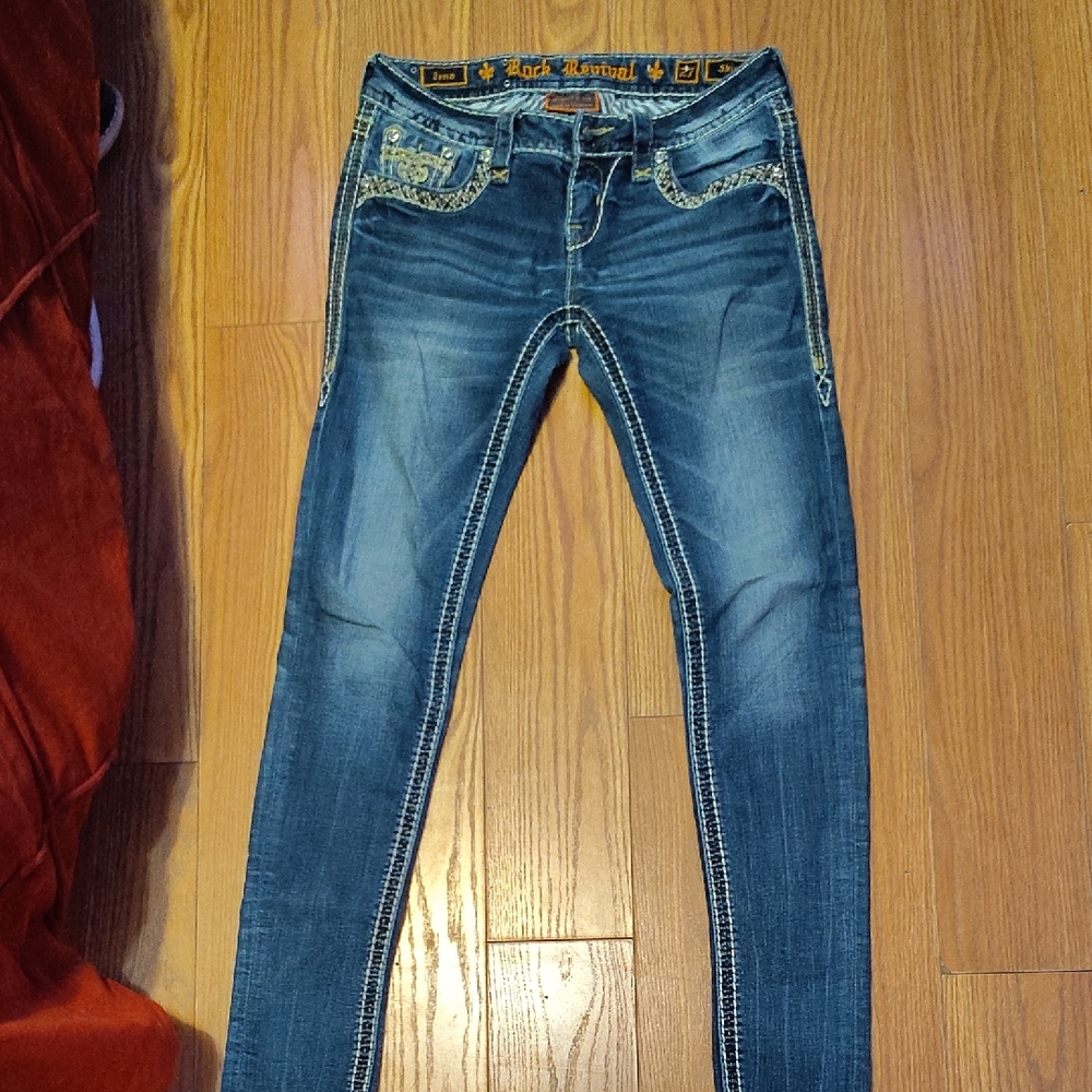 Rock Revival Dark Blue Skinny Jeans